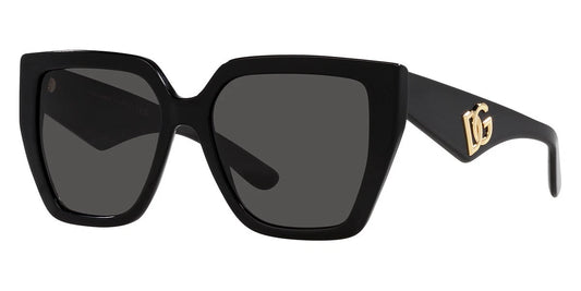Dolce Gabbana 0DG4438-501-87-55 Black Round SUNGLASSES 0mm Sunglasses