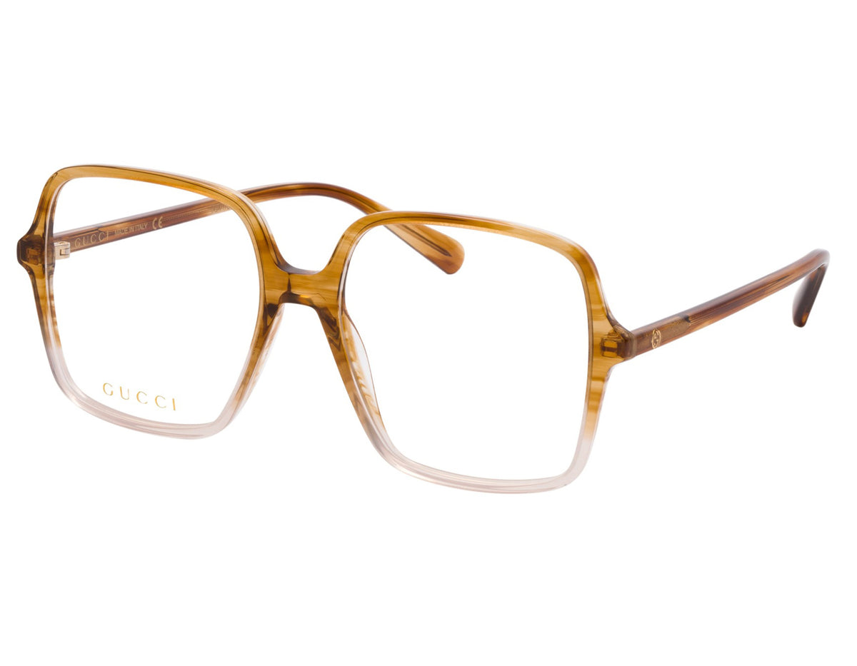 Gucci GG1003oA-003 Silver Aviator Eyeglasses 55mm