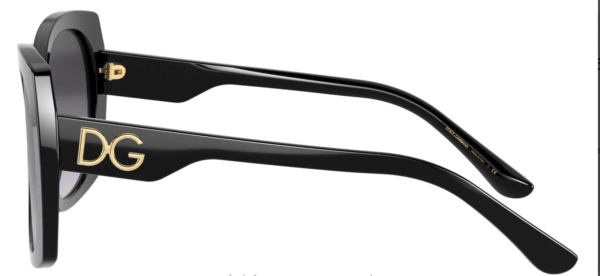 Dolce Gabbana 0DG4385F-501-8G-58 Black Square SUNGLASSES 58mm Sunglasses