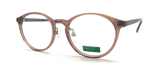 Benetton BEO1014-1-146 eyeglasses in trans brown frame with clear lenses