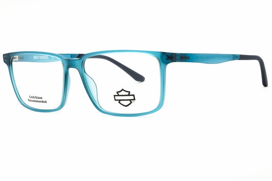 Harley Davidson HD50021-091 eyeglasses in matte blue frame with clear lenses
