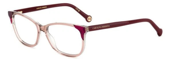 Carolina Herrera HER-0284 35J Red Rectangle Eyeglasses 55mm Eyeglasses