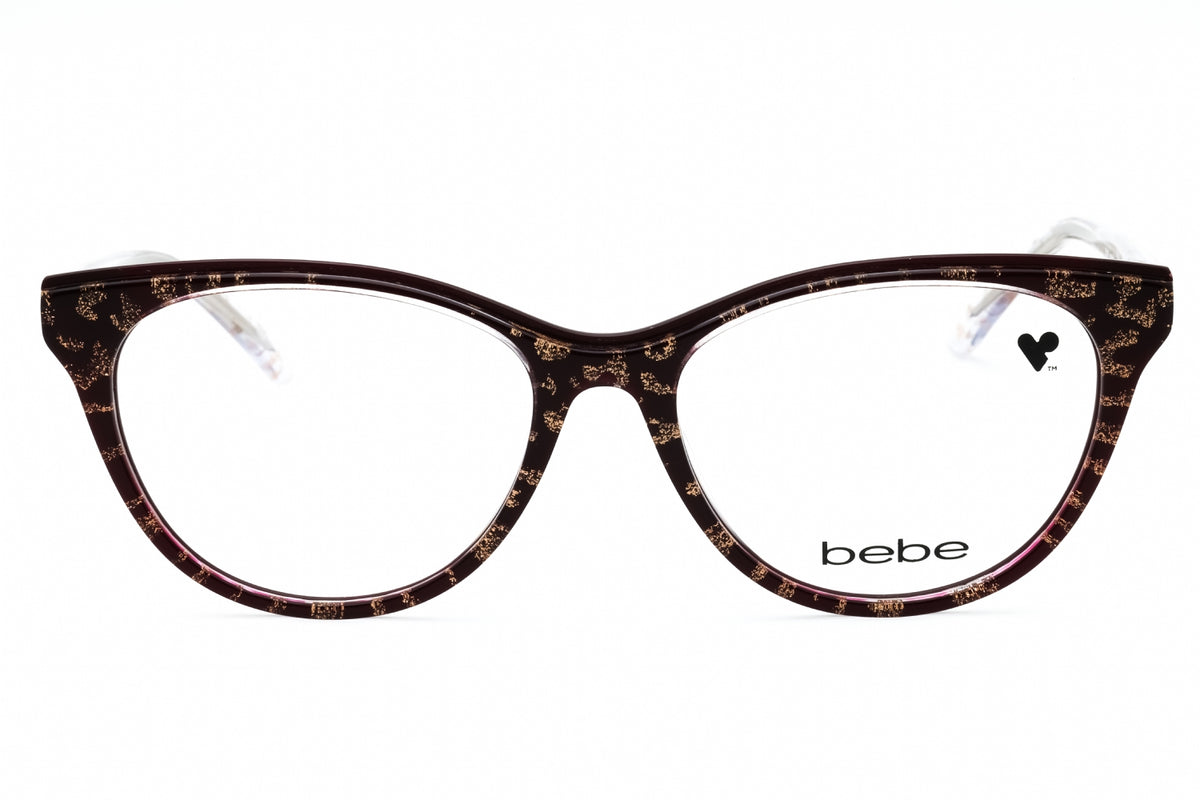 Bebe BB5189-610 BURGUNDY Cat eye Eyeglasses 55mm Eyeglasses