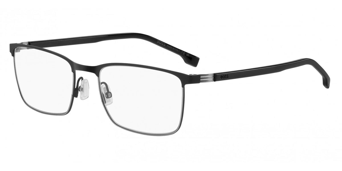 Hugo Boss BOSS1637-TI7-54 Matte Black Ruthenium Rectangle Eyeglasses 54mm Eyeglasses