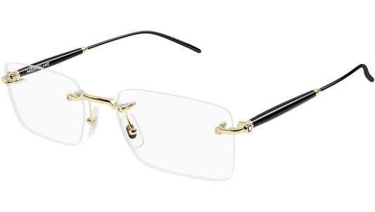 Mont Blanc MB0411o-001 Gold Rimless Eyeglasses 55mm