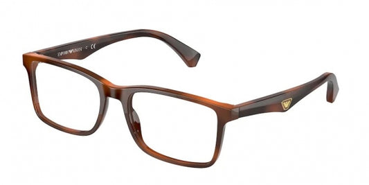 Emporio Armani EA3175-5297-56 eyeglasses in 5297 striped red frame with clear lenses