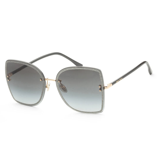 Jimmy Choo 0LETI-S-2M2-62 Black Gold Glitter Round SUNGLASSES 62mm Sunglasses