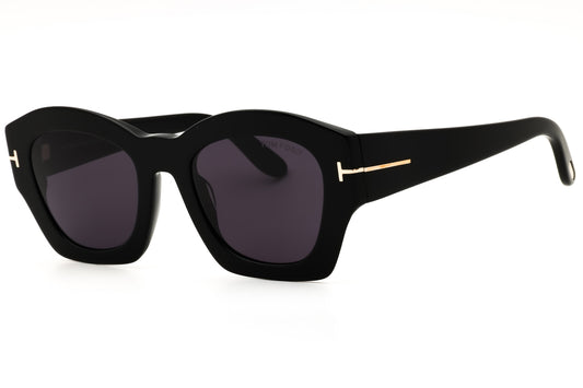 Tom Ford FT1083-01A shiny black Rectangular Sunglasses 52mm