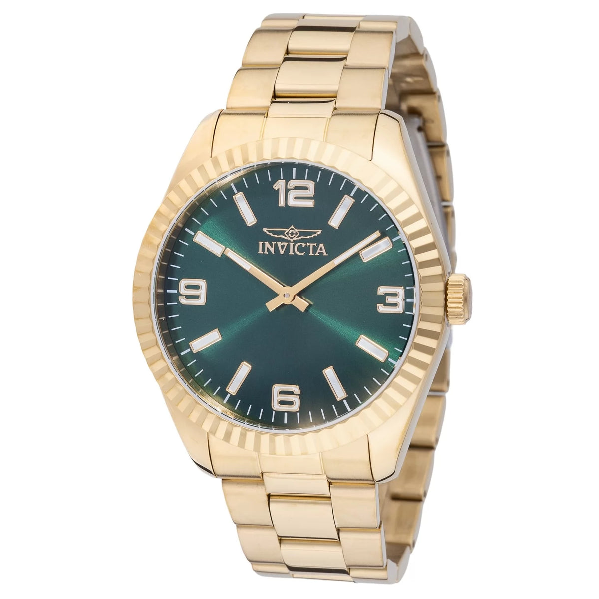Invicta 49681 Quartz Watch Green Dial Stainless Steel 43mm Men