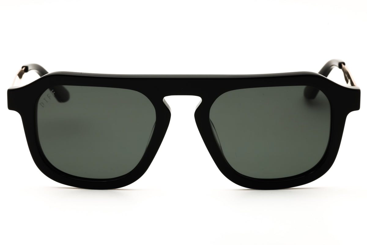 DIFF Eyewear SIMS-DE01-0920 BLACK Rectangular Sunglasses 51mm Sunglasses