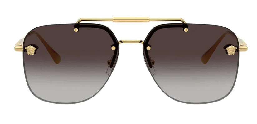 Versace 0VE2296-100284-60 sunglasses in gold frame with brown lenses