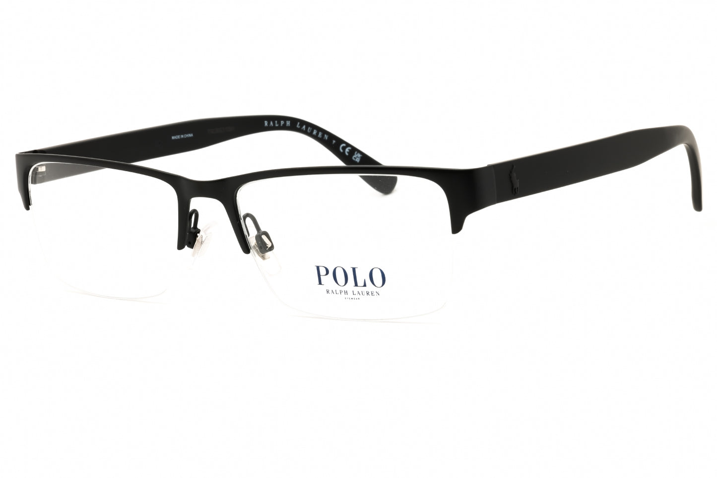 Polo Ralph Lauren PH1164-9038 eyeglasses in matte black frame with clear demo lenses