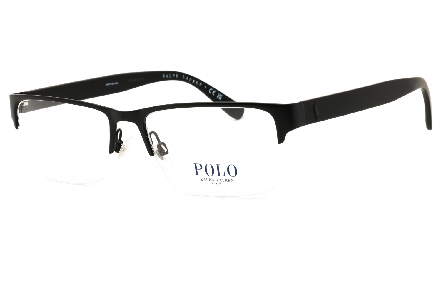 Polo Ralph Lauren PH1164-9038 eyeglasses in matte black frame with clear demo lenses