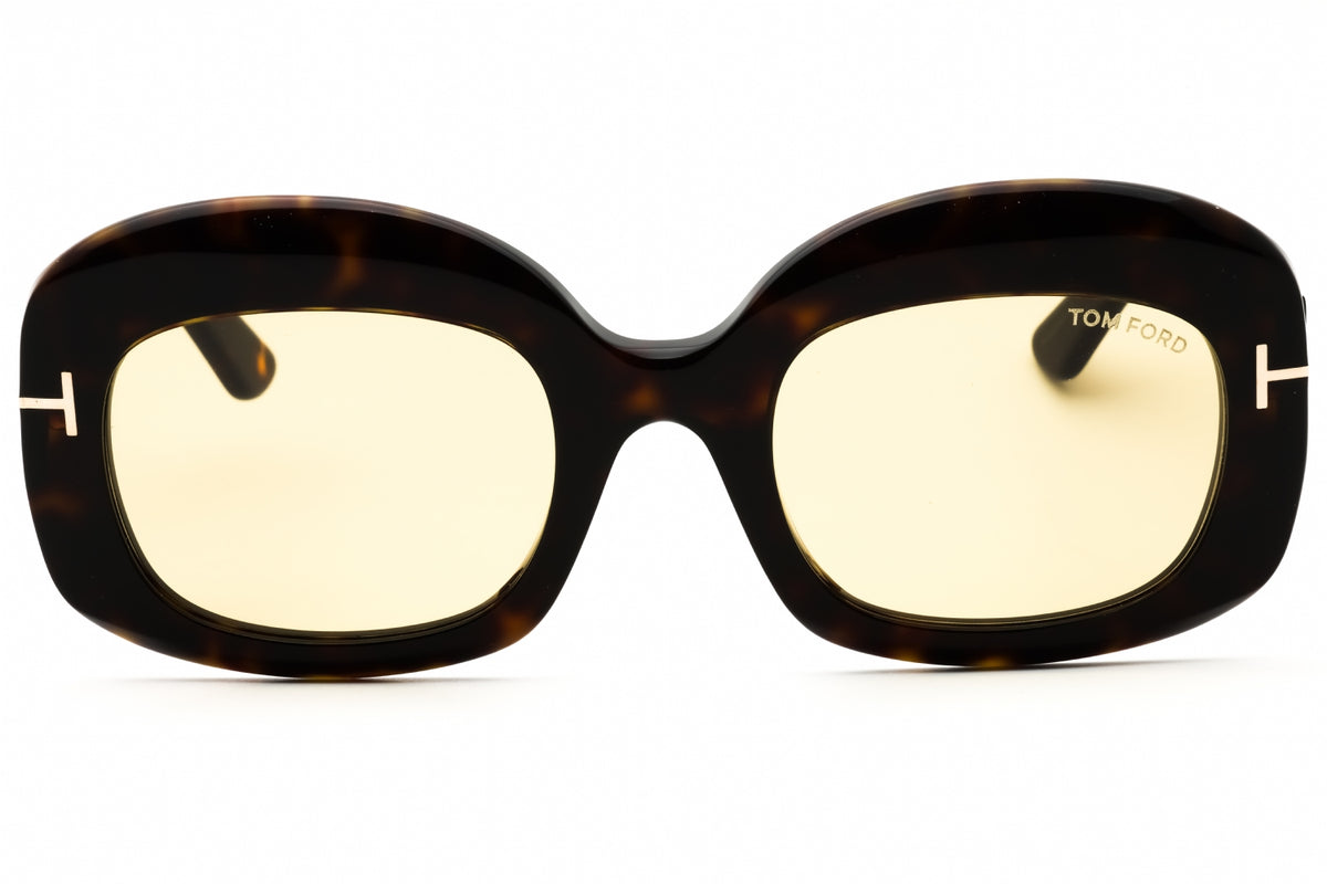 Tom Ford FT1219-52E sunglasses in dark havana frame with brown lenses