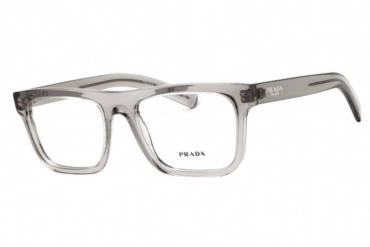 Prada 0PR C03V-18J1O1 Transparent Hematite Grey Rectangular Eyeglasses 55mm