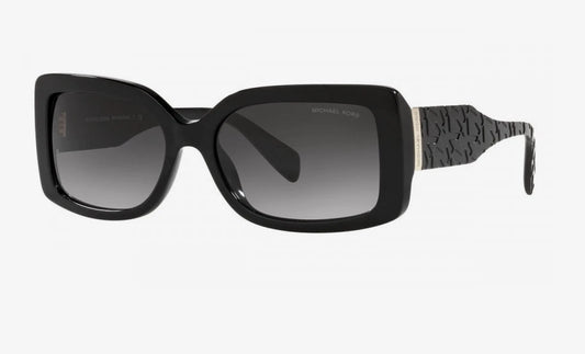 Michael Kors 0MK2165-30058G-56 Black Rectangular SUNGLASSES 56mm Sunglasses