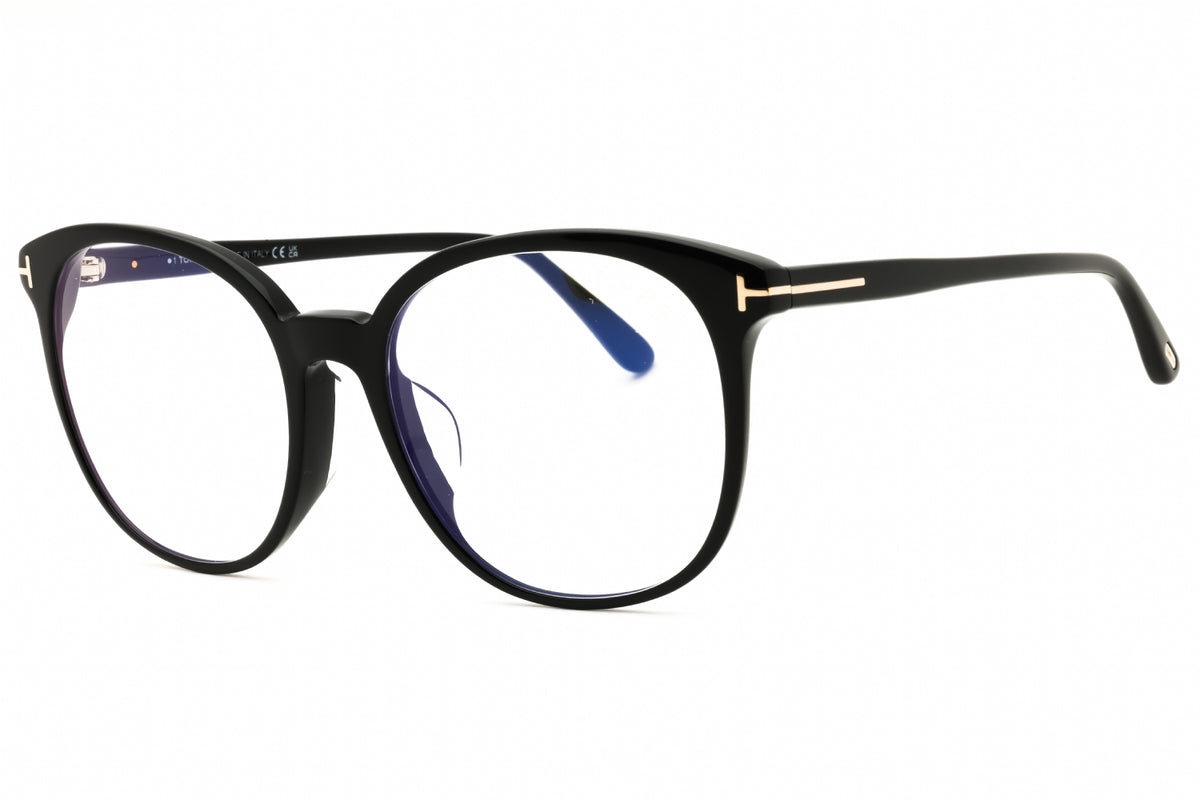 Tom Ford FT5671-F-B-001 shiny black Round Eyeglasses 55mm Eyeglasses