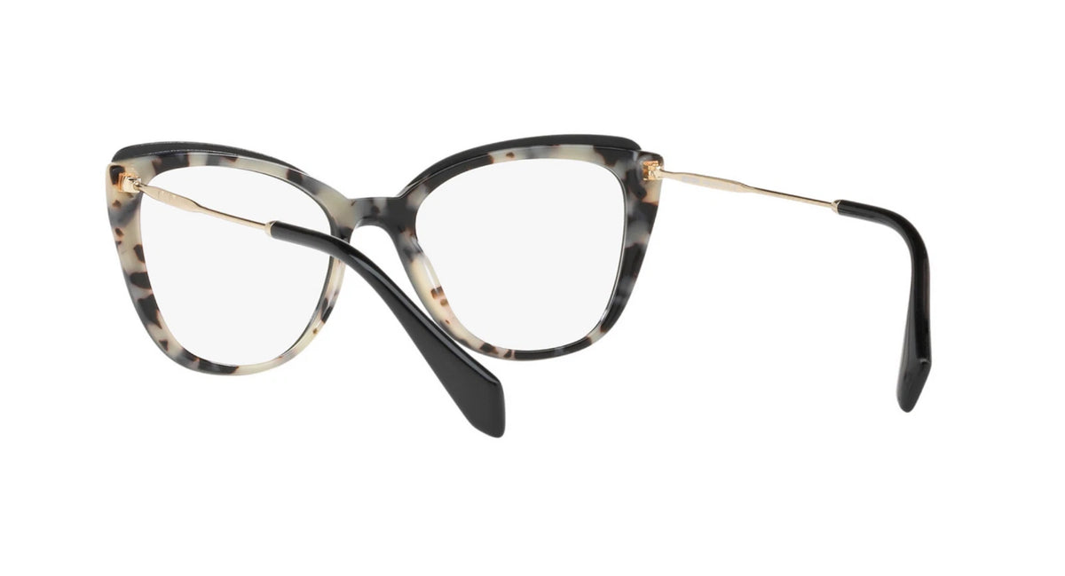 Miu Miu 0MU02QV-ROK1O1-51 Black Designer EYEGLASSES 51mm Eyeglasses