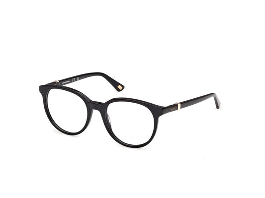 Skechers SE50179-001-50 eyeglasses in shiny black frame with clear lenses