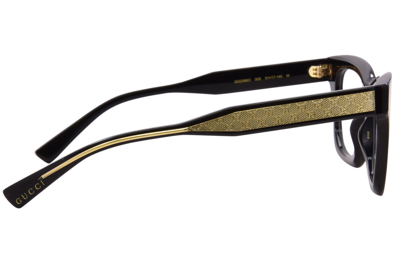 Gucci GG2066o-005 eyeglasses in black frame with clear lenses