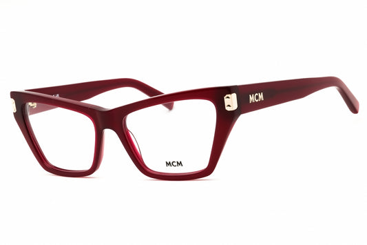 MCM MW5005-069 eyeglasses in shiny bordeaux frame with clear demo lenses