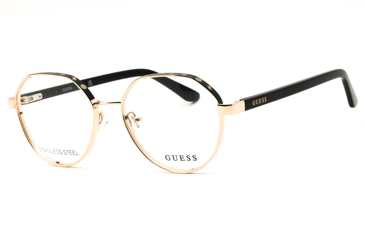 Guess GU50124-005 black Round Eyeglasses 51mm Eyeglasses