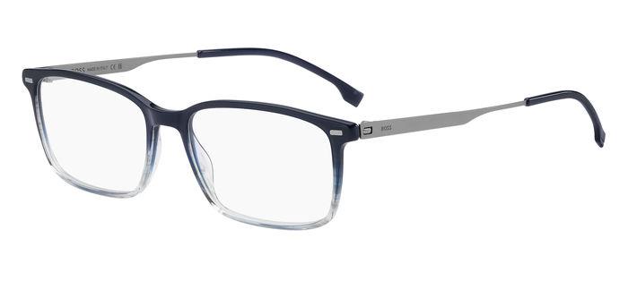 Hugo Boss BOSS1643-QEU-55 Gray Rectangle Eyeglasses 55mm Eyeglasses