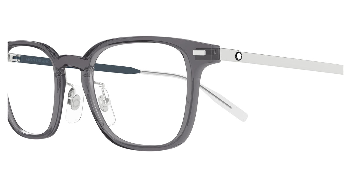 Mont Blanc MB0467OL-010 Gray Rectangular Eyeglasses 54mm Eyeglasses