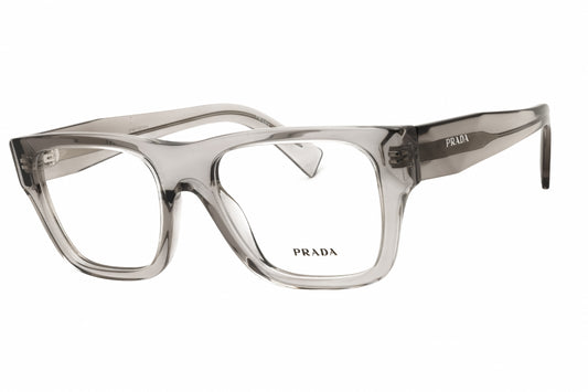 Prada 0PR C01V-18J1O1 eyeglasses in transparent hematite grey frame with clear demo lenses