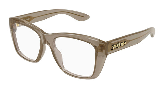 Yves Saint Laurent SL 925-003 Brown Cat Eye Eyeglasses 54mm Eyeglasses