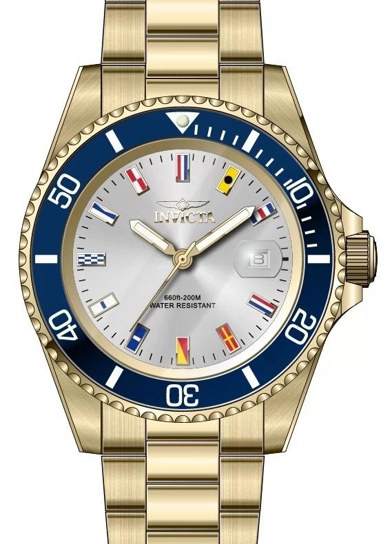 Invicta 49886 watch with silver dial and stainless steel band