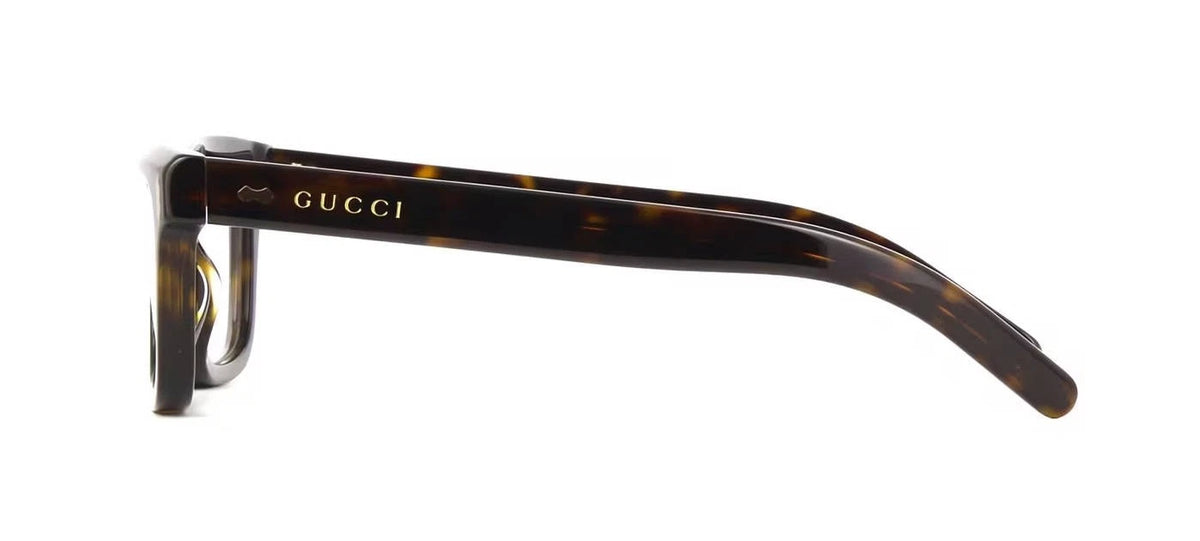 Gucci GG1525o-002-54 eyeglasses in havana frame with clear lenses