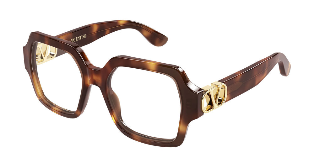 Valentino VG0055O-004 Brown Geometric Eyeglasses 52mm Eyeglasses