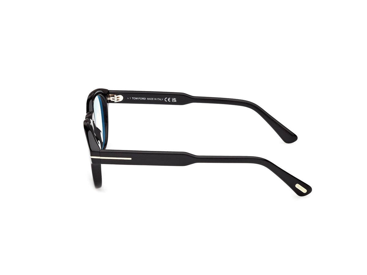 Tom Ford FT6121-B-47001-47 Shiny Black Round  47mm Eyeglasses