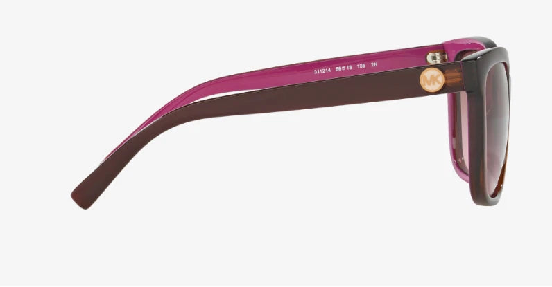Michael Kors 0MK6031-311214-56 Pink Tortoise Rectangle SUNGLASSES 44mm Sunglasses