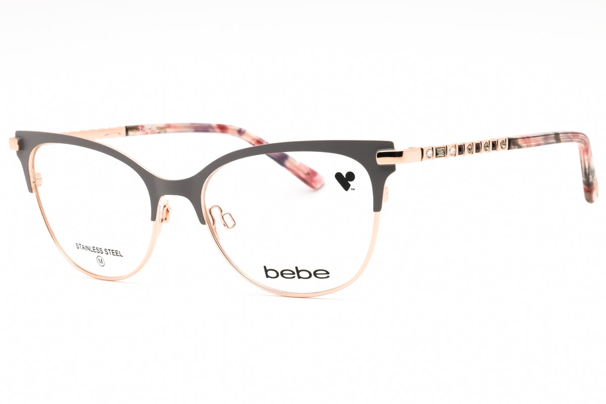 Bebe BB5224-020 GREY Cat eye Eyeglasses 52mm Eyeglasses