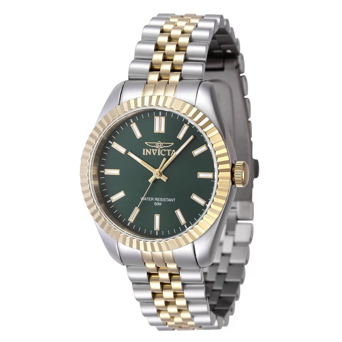 Invicta 47501 Quartz Watch Green Dial Stainless Steel 36mm Lady