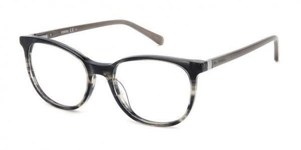 Fossil FOS-7143-2W8-54 Brown Rectangle Eyeglasses 54mm Eyeglasses