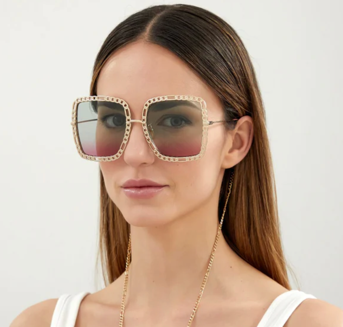 Levis Lv 1007/S Full Rim Square Gold Yellow Sunglasses 