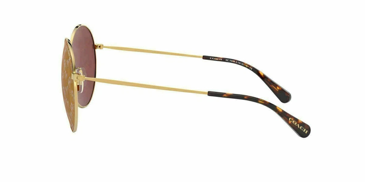 Coach 0HC7078-9005AC-56 Gold Round SUNGLASSES 0mm Sunglasses