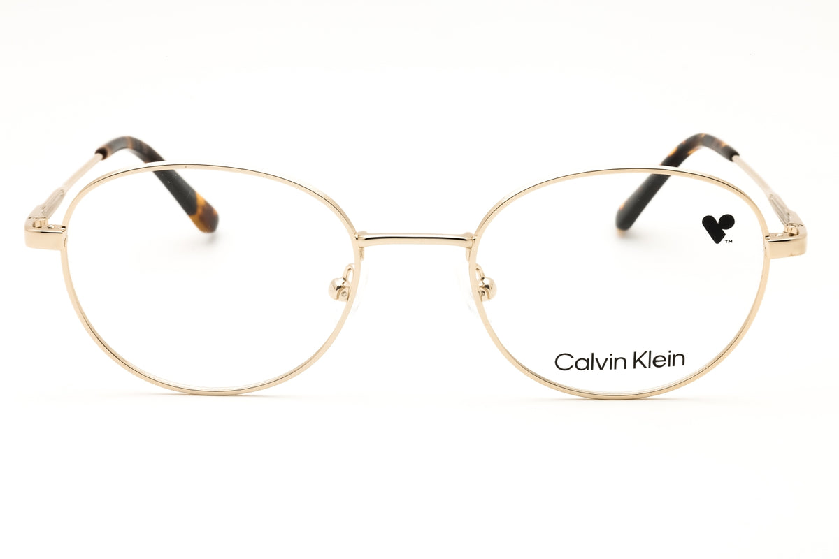 Calvin Klein CK24115N-717 GOLD Round Eyeglasses 49mm