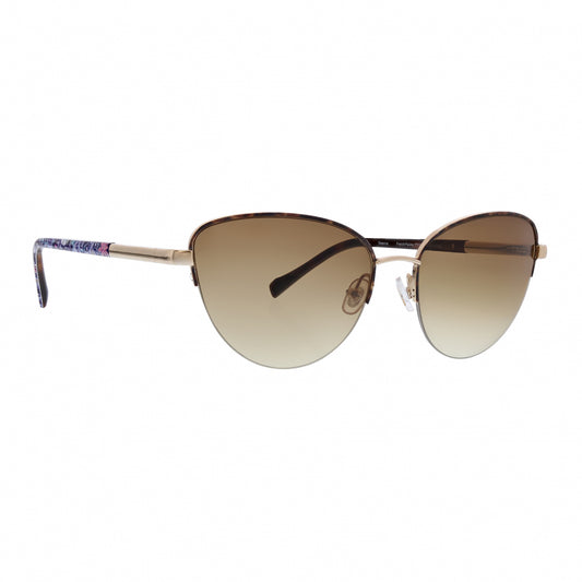 Vera Bradley Gwenna French Paisley 5617 56mm New Sunglasses