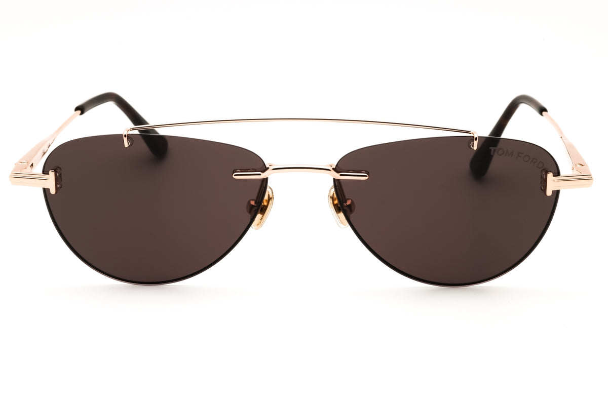 Tom Ford FT1356-28A shiny rose gold Aviator Sunglasses 55mm Sunglasses