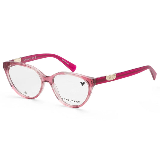 Longchamp LO2764-651 eyeglasses in textured pink frame with clear lenses