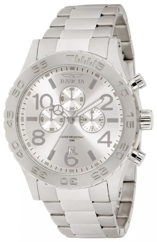 Invicta 1269 watch with silver dial and stainless steel band