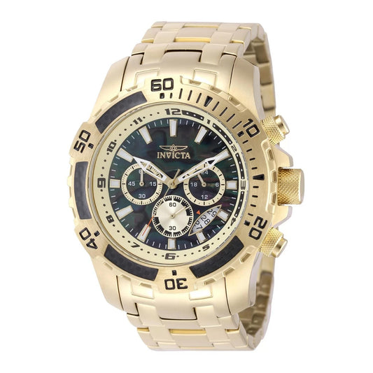 Invicta 49854 watch with black dial and stainless steel band