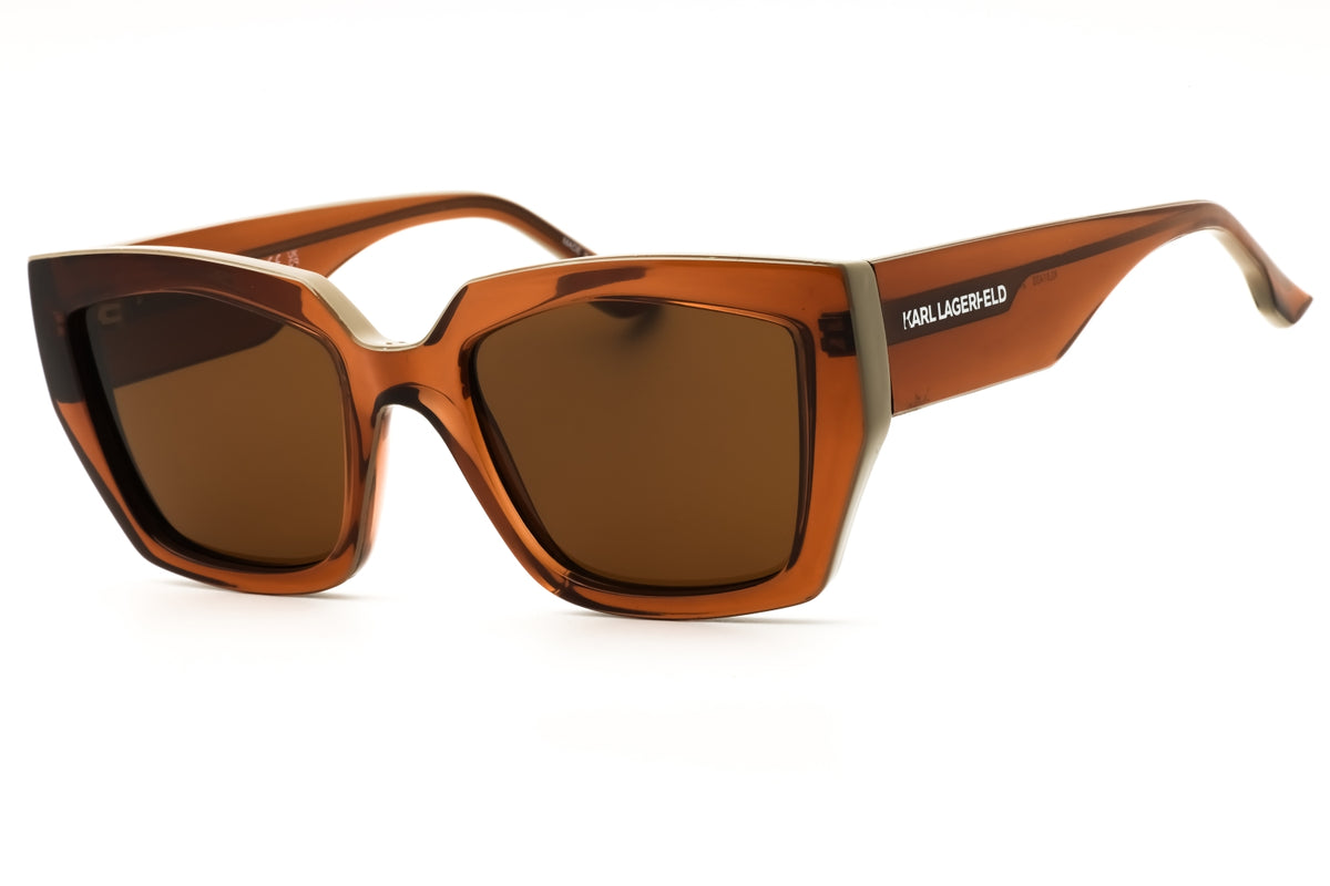 KARL LAGERFELD KL6143S-246 LIGHT BROWN Rectangular Sunglasses 53mm Sunglasses