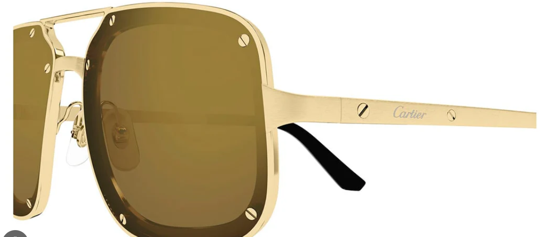 Cartier CT0194S-006 sunglasses in orange frame with bronze lenses