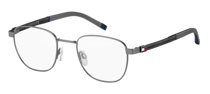 Tommy Hilfiger TH2140-R80-48 Matte Dark Ruthenium Rectangle Eyeglasses 48mm Eyeglasses