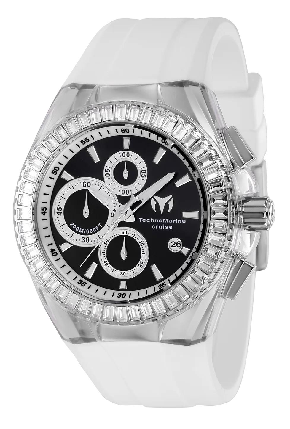 TechnoMarine TM-121147 TM-121147 Watch - Black Dial Silicone Band